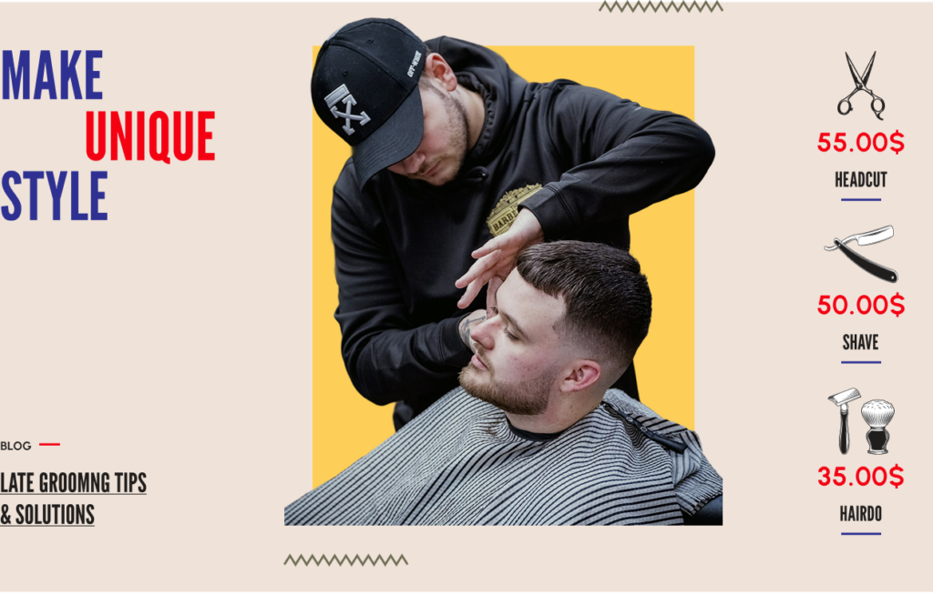 Barber Shop Landing Page Design